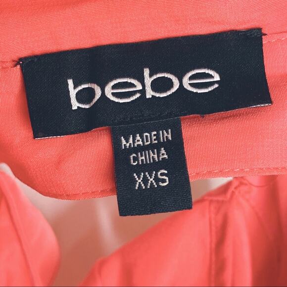 Bebe Coral Bonnie Collared Cross Halter Midi Sleeveless Dress XXS - Picture 4 of 10